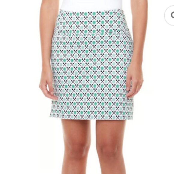 SWING CONTROL Golf Skort Skirt Size 6 Tennis Pickleball Golfball Print ~EUC - Picture 2 of 13